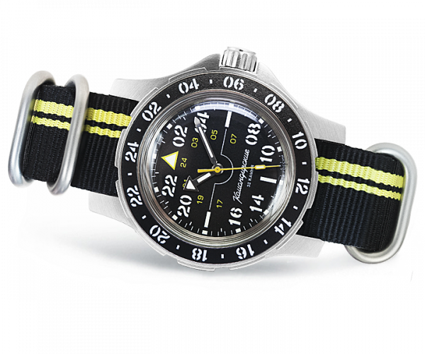 Reloj Komandirskie Piloto A 24 hrs negro