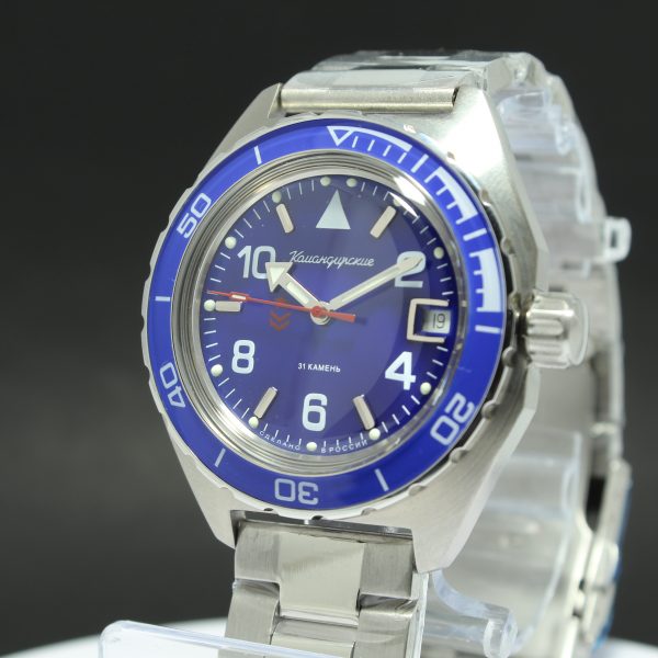 Reloj Komandirskie K65 azul con fechador - Imagen 4