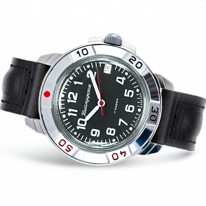 Reloj Komandirskie mecánico Negro Atildado