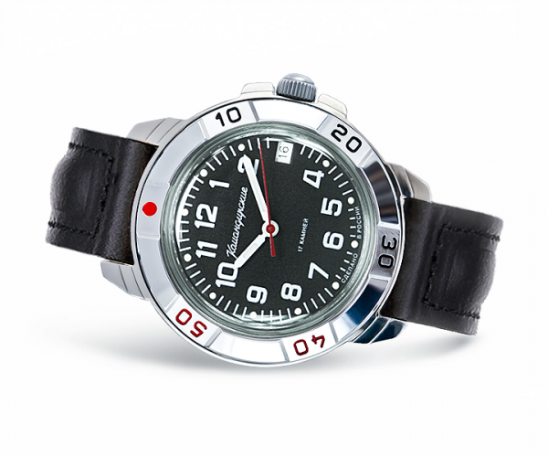 Reloj Komandirskie mecánico Negro Atildado