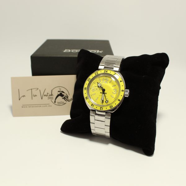 Reloj Neptuno GMT amarillo - Imagen 2