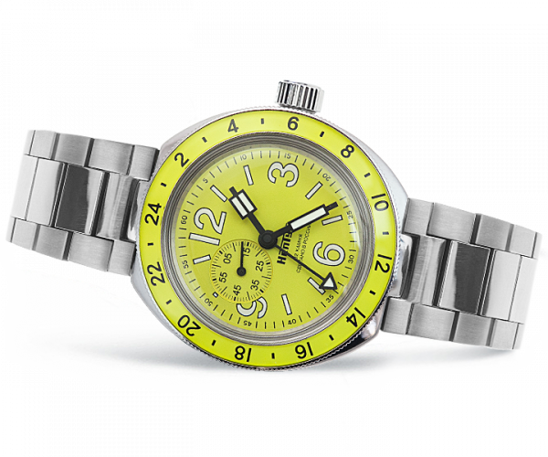 Reloj Neptuno GMT amarillo